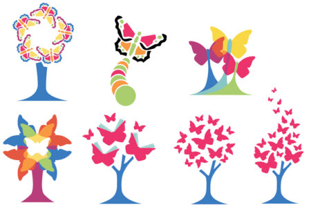Varianten logo CBS de Vlinderboom